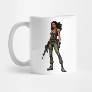 Hispanic Female Soldier Mug